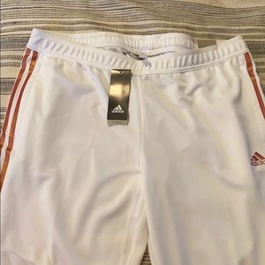 Adidas White and Rose Gold Pants with Climacool